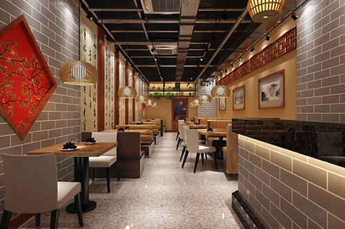 邢台传统中式餐厅餐馆装修设计效果图